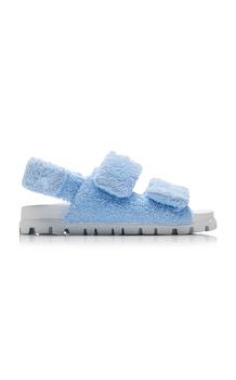 推荐Miu Miu - Women's Lifestyle Terry Sandals - Blue - IT 36 - Moda Operandi商品