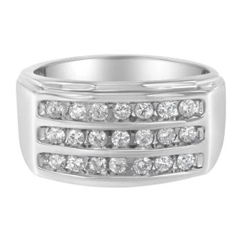 Haus of Brilliance | 14K White Gold Men's Diamond Channel Set Band Ring,商家Premium Outlets,价格¥21849