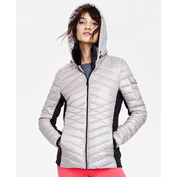 Calvin Klein | Hooded Mixed-Media Puffer Jacket商品图片,8.4折