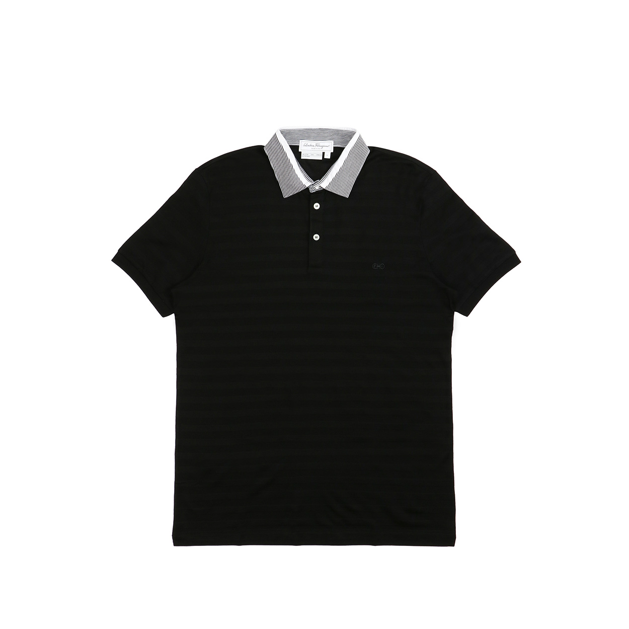 时尚菲拉格慕男装, Salvatore Ferragamo | SALVATORE FERRAGAMO 男士黑色条纹时尚Polo衫 12-1209-605752商品图片 独家减免邮费