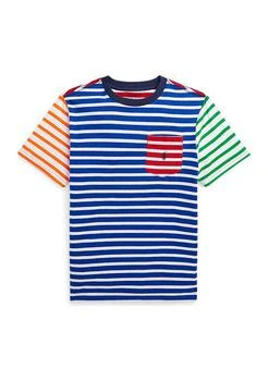 Ralph Lauren | Lauren Childrenswear Boys 8 20 Striped Cotton Jersey Pocket T Shirt,商家Belk,价格¥171
