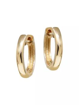 Anzie | Classique 14K Yellow Gold Huggie Earrings,商家Saks Fifth Avenue,价格¥4314