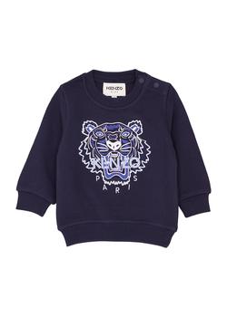 推荐KIDS Blue tiger-embroidered cotton sweatshirt (6-18 months)商品