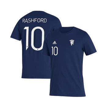 亚历山大王联名阿迪达斯, Adidas | Men's Marcus Rashford Navy Manchester United Name and Number Amplifier T-shirt商品图片 