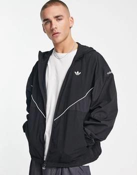 推荐adidas Originals adicolor Next zip jacket in black商品