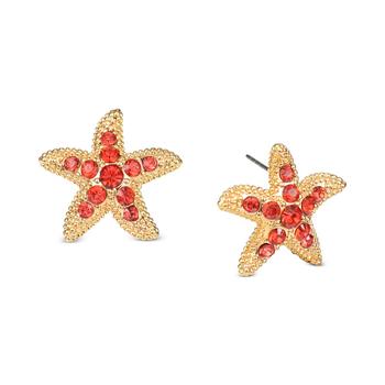 Charter Club | Gold-Tone Crystal Starfish Post Earrings, Created for Macy's商品图片,2.5折