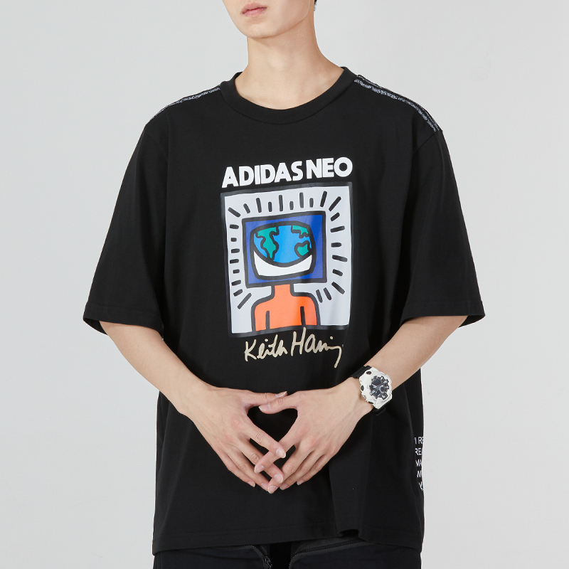 美国阿迪达斯, Adidas | U KH EARTHD T男女情侣款运动休闲T恤商品图片 5.4折, 包邮包税