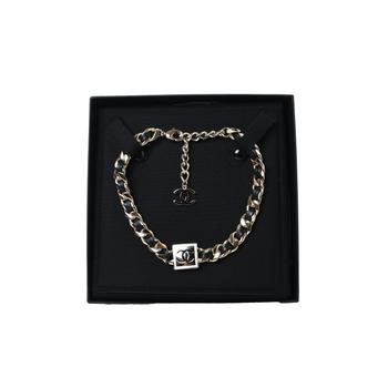 Chanel | Chanel Square CC Pendant Necklace Gold Black商品图片,