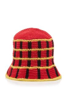 推荐Memorial Day - Crochet Bucket Hat - Red - OS - Moda Operandi商品