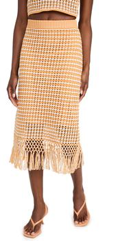 10 Crosby Derek Lam, Derek Lam | Derek Lam 10 Crosby Emerie Fringe Skirt商品图片 