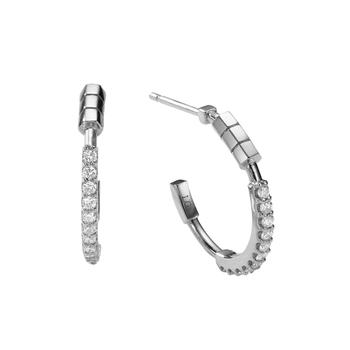 商品AME | Âme Totem 18K White Gold, Lab-Grown Diamond 0.34ct. tw. Small Hoop Earrings,商家Premium Outlets,价格¥8858图片