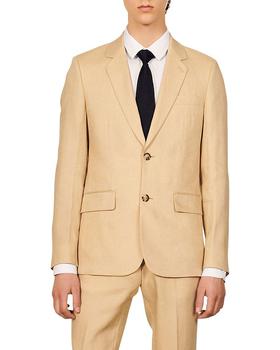 sandro leather jacket men, Sandro | Formal Classic Fit Linen Suit Jacket商品图片 5.6折, 独家减免邮费