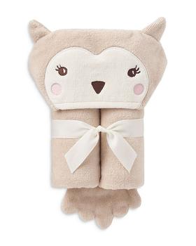 商品Unisex Owl Hooded Cotton Wrap Towel - Baby图片