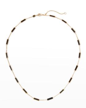 推荐Yellow Gold 17-Stations Black Onyx Necklace商品