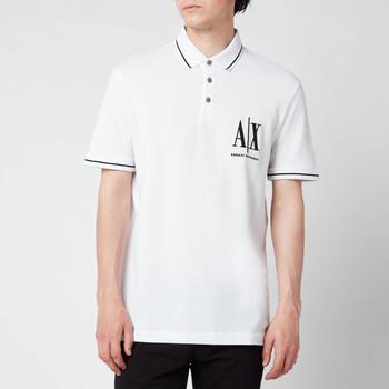 推荐Armani Exchange Men's Ax Logo Polo Shirt - White商品
