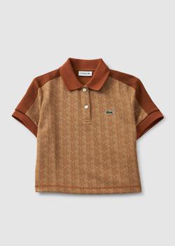 Lacoste | Lacoste Womens Polo T-Shirt In All Over Logo In Viennese Liquor商品图片,
