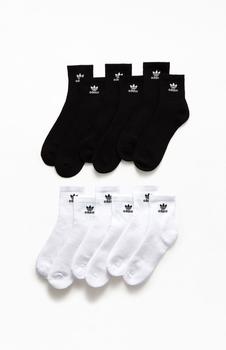 Adidas | 6-Pack Trefoil Quarter Socks商品图片,独家减免邮费
