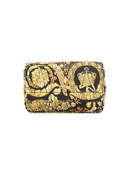 范思哲女包皮箱, Versace | Mini Virtus Barocco Quilted Silk Crossbody Bag商品图片 