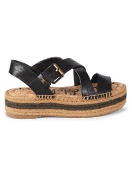 推荐Aisling Leather Espadrille Platform Sandals商品