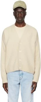 AMI | Beige Cropped Cardigan 