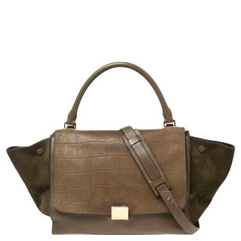 celine tote, [二手商品] Celine | Celine Tri Color Leather and Suede Medium Trapeze Top Handle Bag商品图片 5.7折, 满1件减$100, 满减