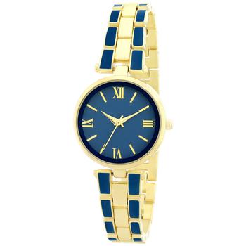Charter Club | Women's Gold-Tone & Blue Enamel Bracelet Watch 30mm, Created for Macy's商品图片,4折