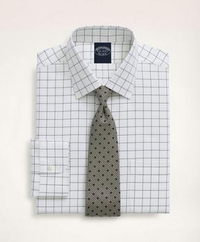 Brooks Brothers | Stretch Big & Tall Dress Shirt, Non-Iron Herringbone Ainsley Collar商品图片,