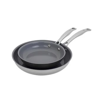 ZWILLING | Clad H3 Stainless Steel Ceramic Nonstick 2 Piece 8" and 10" Fry Pan Set,商家Macy's,价格¥521