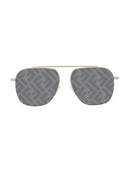 墨镜fendi是什么牌子, Fendi | 57MM Logo Pilot Sunglasses商品图片 