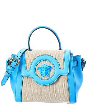 Versace | Versace La Medusa Small Canvas & Leather Shoulder Bag商品图片,8.1折