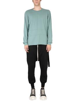 Rick Owens | Rick Owens DRKSHDW Embroidered Long Sleeved T-Shirt商品图片,7折