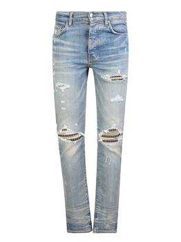 amiri mx1, AMIRI | Amiri MX1 Neon Plaid Distressed Jeans商品图片 7.2折起