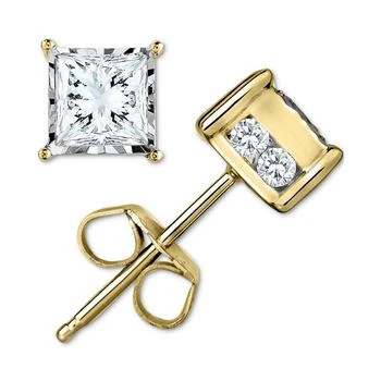 TruMiracle | Diamond Stud Earrings (1/2 ct. t.w.) in 14k White, Yellow or Rose Gold,商家Macy's,价格¥6320