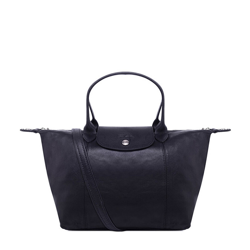 更多longchamp tote, Longchamp | Longchamp 珑骧 黑色小羊皮女士手提包 1512737001商品图片 独家减免邮费