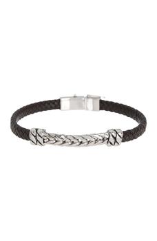 Effy | Sterling Silver & Leather Chain Station Bracelet商品图片,3.9折