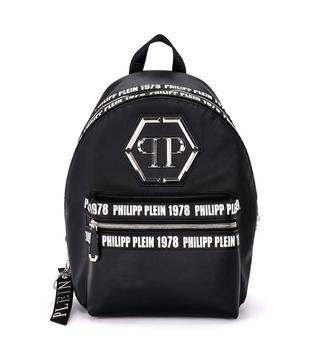 product Philipp Plein Black Leather Graphic Plein Backpack image