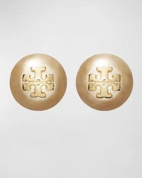 Tory Burch | Pearly Logo Stud Earrings 独家减免邮费