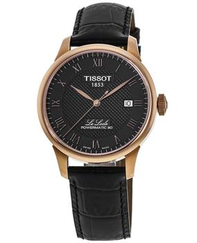 推荐Tissot Le Locle Powermatic 80 Black Dial Black Leather Strap Men's Watch T006.407.36.053.00商品