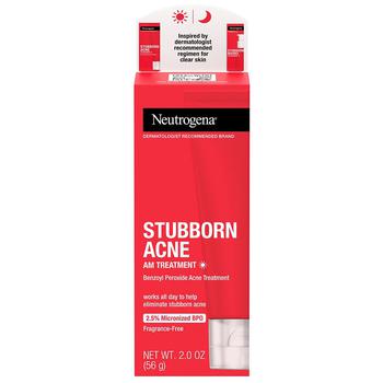 Neutrogena | Stubborn Acne AM Treatment with Benzoyl Peroxide Fragrance-Free商品图片,满三免一, 满免