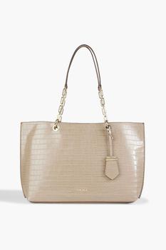 推荐Claire faux croc-effect leather tote商品