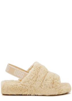 推荐Fluff Yeah Fuzz Sugar cream shearling sliders商品