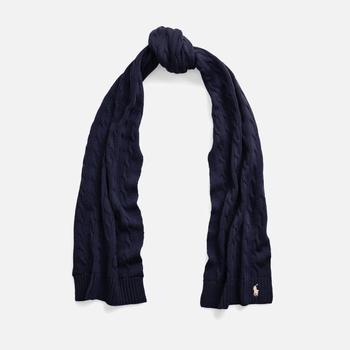 推荐Polo Ralph Lauren Women's Cable Knit Scarf - Hunter Navy商品