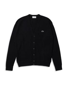 Lacoste | Relaxed Fit Wool Cardigan Sweater商品图片,