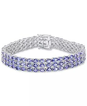 Effy | EFFY® Tanzanite Triple Row Bracelet (17-5/8 ct.t.w.) in Sterling Silver,商家Macy's,价格¥3236