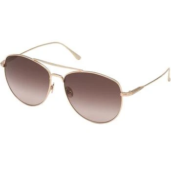 推荐Tom Ford Women's Sunglasses - Milla Gradient Brown Lens Metal Frame | FT0784 5928F商品