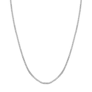 商品Silver Plate or Gold Plate Venetian Box Link 24" Chain Necklace图片
