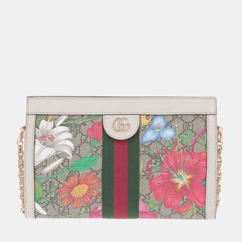 推荐Gucci Multicolor GG Supreme Flora Canvas Ophidia Chain Shoulder Bag商品