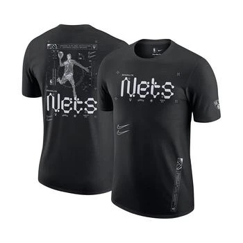 NIKE | Men's Black Brooklyn Nets Courtside Air Traffic Control Max90 T-shirt,商家Macy's,价格¥277