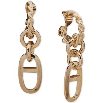 Anne Klein | Gold-Tone Chain Link Clip-On Drop Earrings商品图片,