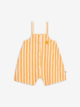 The Bonnie Mob | The Bonnie Mob Kids Cayman Striped Dungaree Romper in Orange,商家Childsplay Clothing,价格¥196